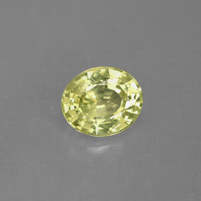 Granada do mali verde natural 1,27ct, corte oval, VVS-VS