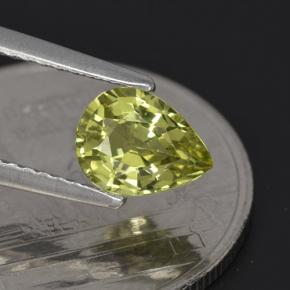 Granada do mali verde natural 1,00ct, formato de pêra, VVS-VS