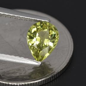 Granada do mali verde natural 1,00ct, formato de pêra, VVS-VS