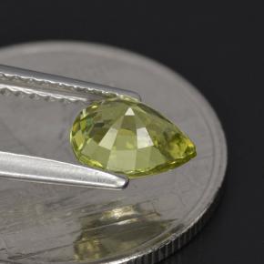 Granada do mali verde natural 1,00ct, formato de pêra, VVS-VS