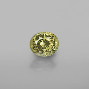 Pequena Garnet Verde Dourado Natural 1.21ct, Corte Oval, VS