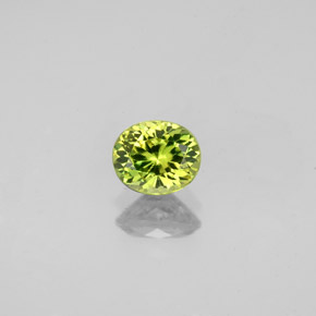 Granada do mali verde natural 0,79ct, corte oval, VS