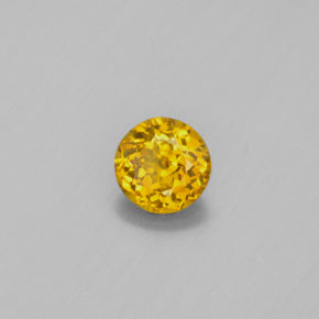 Pequena Garnet Amarelo esverdeado Natural 0.51ct, Corte Redondo, VS