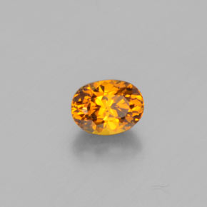 Pequena Garnet Amarelo esverdeado Natural 0.59ct, Corte Oval, VS