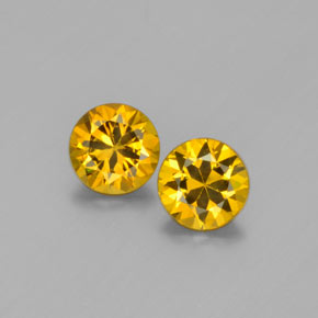 Pedras preciosas de Granada do Mali Amarelo esverdeado natural de  ct, Corte Redondo, VVS-VS