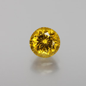 Pequena Garnet Amarelo esverdeado Natural 1.07ct, Corte Redondo, VVS-VS