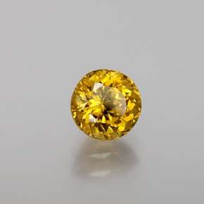 Pequena Garnet Amarelo esverdeado Natural 1.07ct, Corte Redondo, VVS-VS