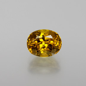 Granada do Mali Amarelo esverdeado Natural 1,35ct, Corte Oval, VVS
