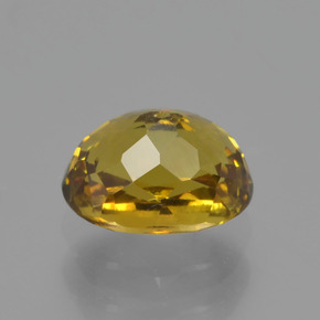 Pequena Garnet Dourado Esverdeado Natural 1.11ct, Corte Oval, VS