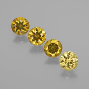 Pedras preciosas de granada do mali verde dourado natural de  ct, corte redondo, VVS-VS