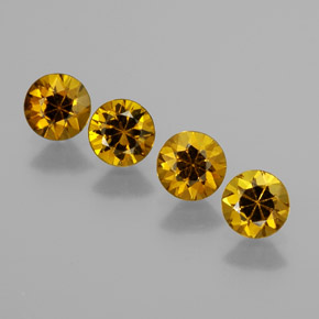 Pedras preciosas de Pequena Garnet Dourado Esverdeado natural de  ct, Corte Redondo, VVS