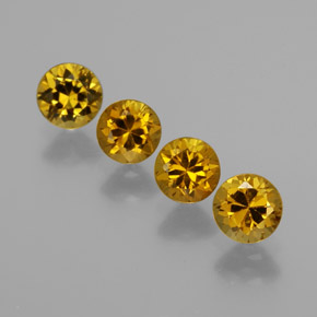 Pedras preciosas de Pequena Garnet Dourado Esverdeado natural de  ct, Corte Redondo, VVS