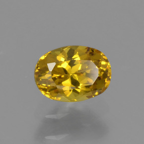 Granada do mali dourado esverdeado natural 0,48ct, corte oval, VS