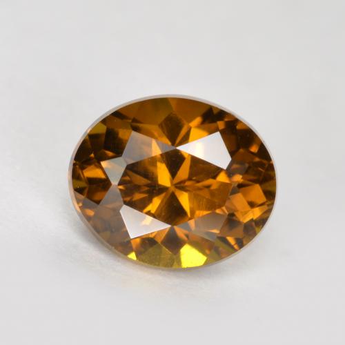 Pequena Garnet Marrom Caramelo Natural 1.06ct, Corte Oval, VVS