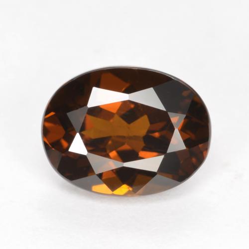 Granada do mali laranja profundo natural 1,39ct, corte oval, VVS-VS