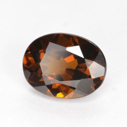 Granada do mali laranja profundo natural 1,39ct, corte oval, VVS-VS