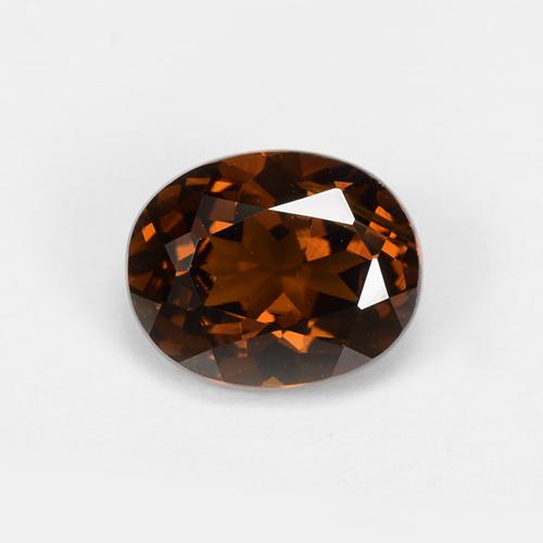 Granada do Mali Laranja Avermelhado Profundo Natural 1,65ct, Corte Oval, VVS-VS