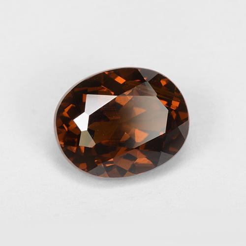 Granada do Mali Laranja Avermelhado Profundo Natural 1,65ct, Corte Oval, VVS-VS