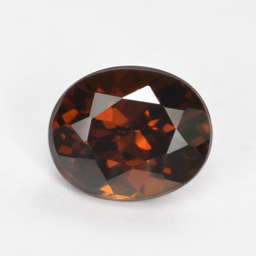 Pequena Garnet Gingerbread Marrom Natural 1.31ct, Corte Oval, VVS-VS