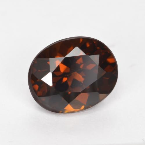 Pequena Garnet Gingerbread Marrom Natural 1.31ct, Corte Oval, VVS-VS