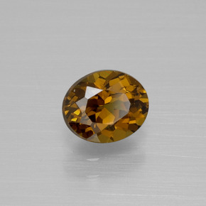 Pequena Garnet Castanho médio-escuro Natural 1.11ct, Corte Oval, VVS