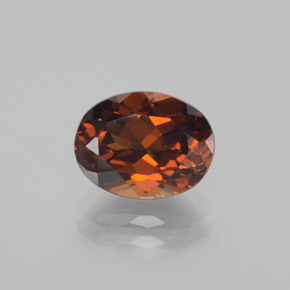 Pequena Garnet Marrom Laranja Natural 2.66ct, Corte Oval, VS