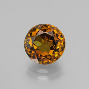 Pequena Garnet Dourado Esverdeado Natural 2.59ct, Redondo, VVS-VS