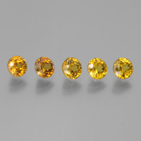Pedras preciosas de Pequena Garnet Laranja Dourada natural de 2.74 ct, Corte Redondo, VVS-VS