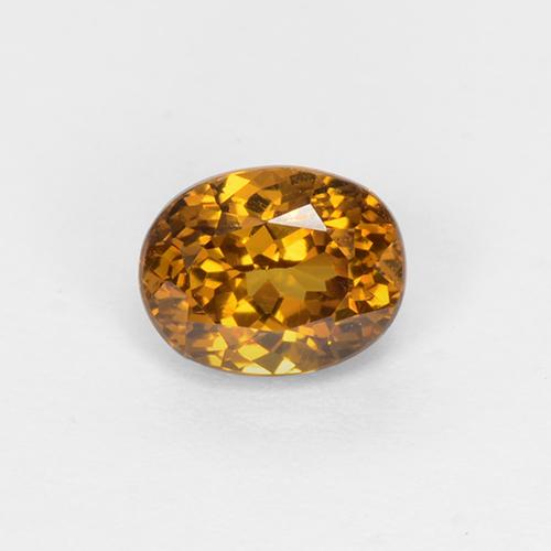 Granada do mali marrom dourado natural 0,88ct, corte oval, VS