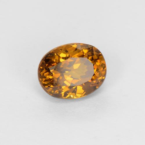 Granada do mali marrom dourado natural 0,88ct, corte oval, VS