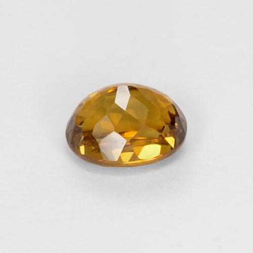 Granada do mali marrom dourado natural 0,88ct, corte oval, VS