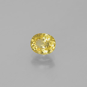 Pequena Garnet Verde Dourado Natural 0.84ct, Corte Oval, VVS