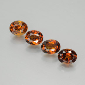 Pedras preciosas de Pequena Garnet Marrom Laranja natural de  ct, Corte Oval, VVS-VS