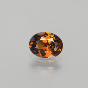 Pequena Garnet Marrom Laranja Natural 0.87ct, Corte Oval, VVS