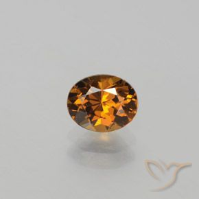 Pequena Garnet Light Earth Orange Natural 0.92ct, Corte Oval, VVS-VS