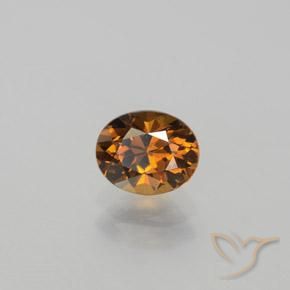 Pequena Garnet Light Earth Orange Natural 0.92ct, Corte Oval, VVS-VS