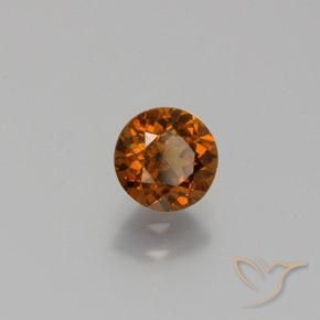 Pequena Garnet Gingerbread Marrom Natural 0.98ct, Corte Redondo, VVS-VS