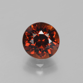 Pequena Garnet Marrom Laranja Natural 2.40ct, Corte Redondo, VVS