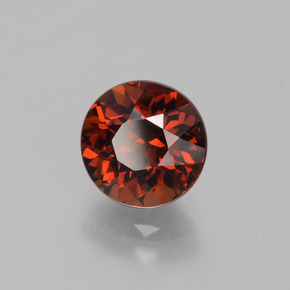 Pequena Garnet Marrom Laranja Natural 2.40ct, Corte Redondo, VVS