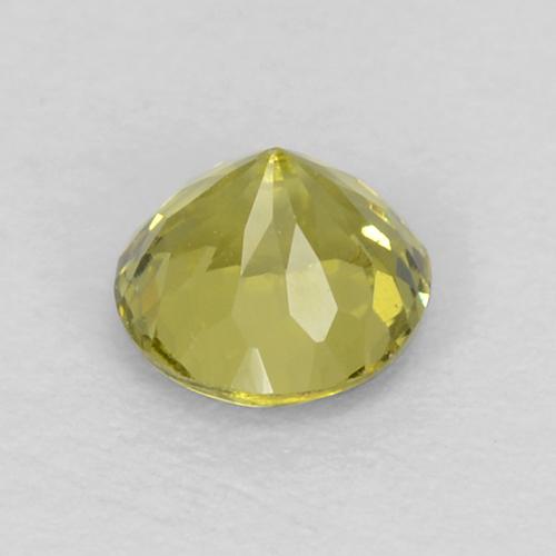 Pequena Garnet Verde Dourado Natural 0.33ct, Corte Redondo, VVS-VS