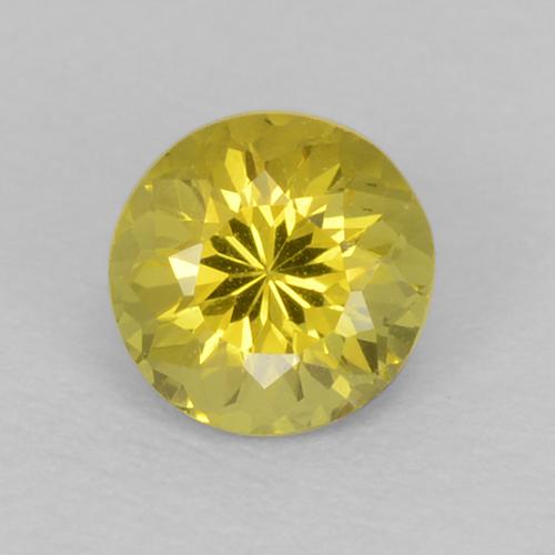 Pequena Garnet Amarelo esverdeado Natural 0.30ct, Corte Redondo, VVS-VS