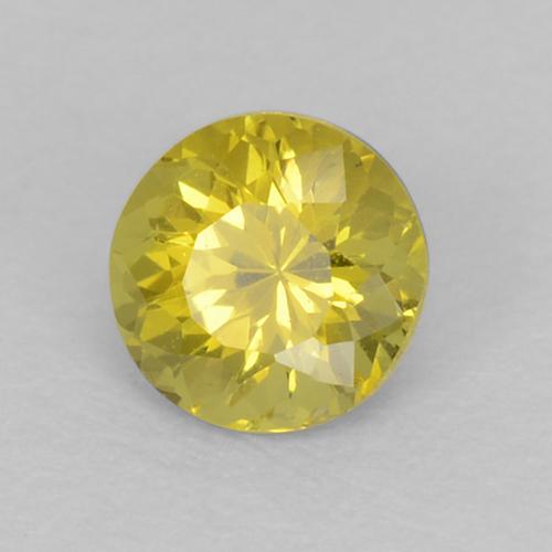 Pequena Garnet Amarelo esverdeado Natural 0.30ct, Corte Redondo, VVS-VS