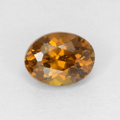 Granada do mali marrom caramelo natural 0,46ct, corte oval, VVS-VS