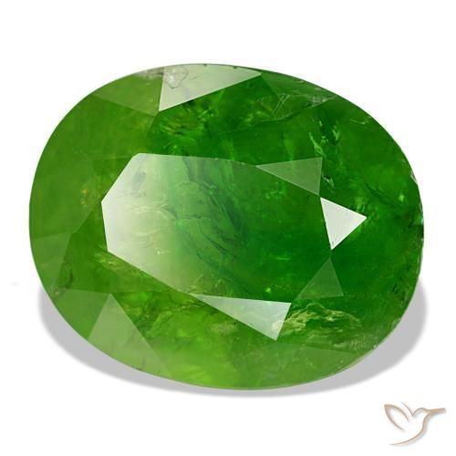 Granada do mali verde natural 17,61ct, corte oval, SI-I1