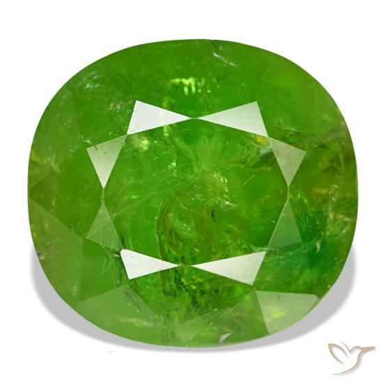 Granada do mali verde natural 19,12ct, almofada cortada, SI-I1