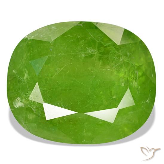 24.80ct verde granada do mali, almofada, SI-I1
