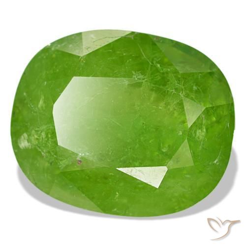 Granada do mali verde natural 24,80ct, almofada cortada, SI-I1