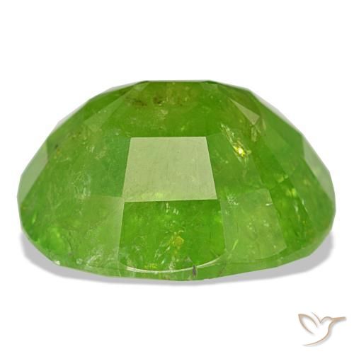 Granada do mali verde natural 24,80ct, almofada cortada, SI-I1