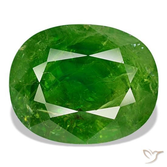 Granada do mali verde natural 15,82ct, corte oval, SI-I1