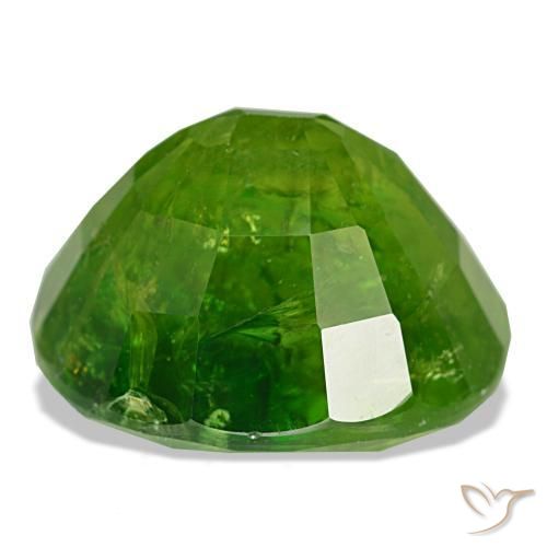 Granada do mali verde natural 15,40ct, corte oval, SI-I1